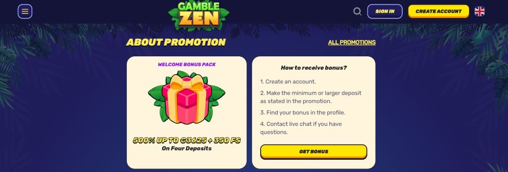 GambleZen Montly Bonuses